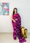 DF 161 Bandhani Printed Georgette Sarees Wholesale Shop In Surat